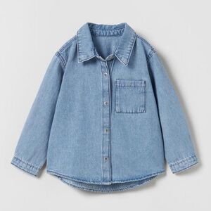 ZARA DENIM SHIRT WITH POCKET